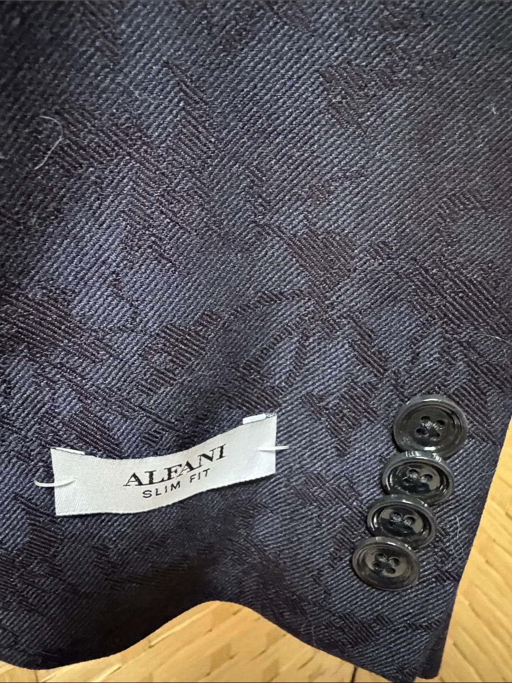 ALFANI NWT 42R slim fit Navy paisley GORGEOUS Suit Jacket